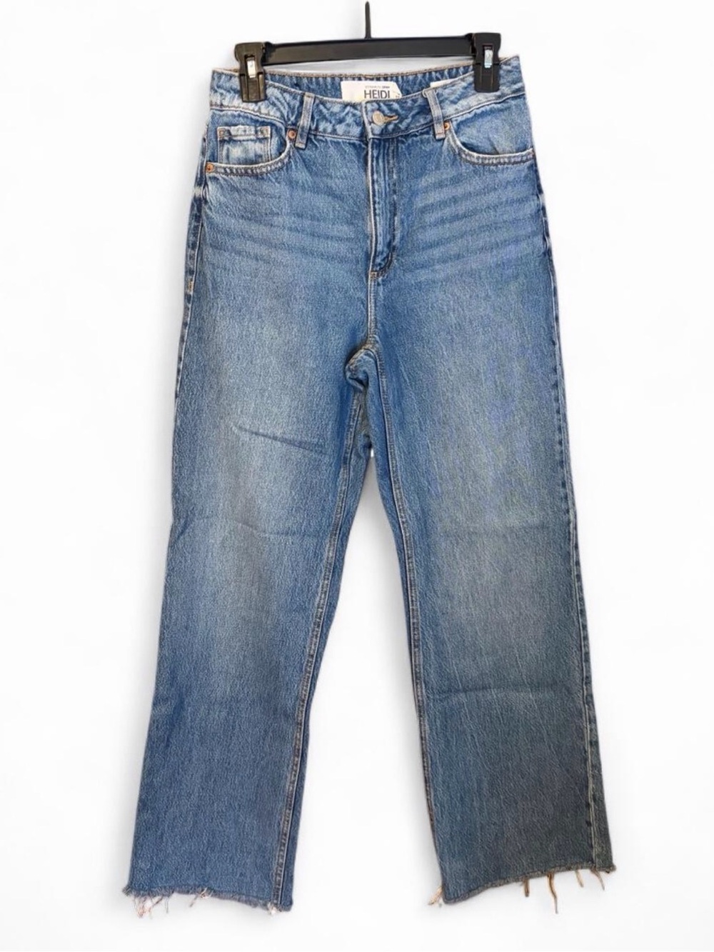 Dynamite denim Heidi 4/27” waist wide leg jeans medium denim 30.5” inseam